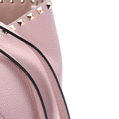 Valentino Garavani Grained Calfskin Rockstud Shoulder Tote Water Rose 15 of 17