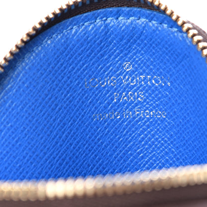 Louis Vuitton Monogram 2019 Christmas Animation Round Coin Purse Blue 5 of 7