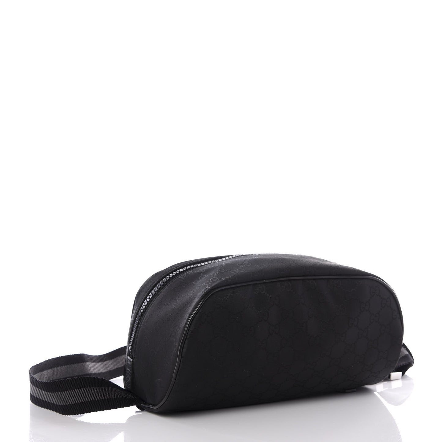 Nylon Monogram Fanny Pack Belt Bag Black