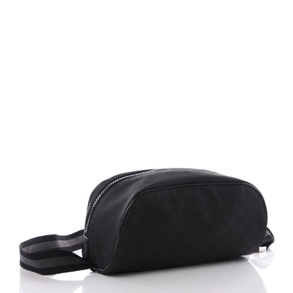 Gucci Nylon Monogram Fanny Pack Belt Bag Black 3 of 9