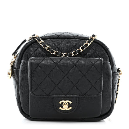 Chanel Caviar Quilted CC Day Camera Case Black 1 of 10