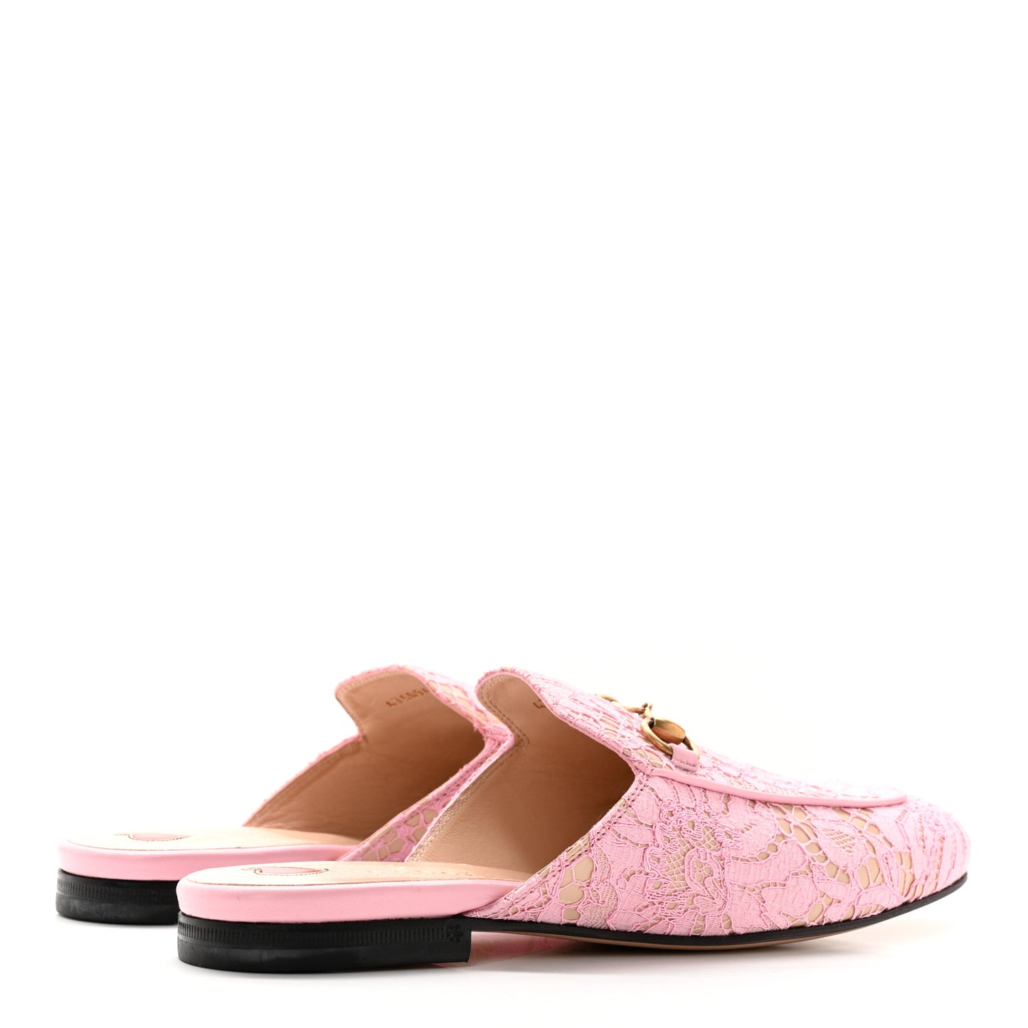 Lace Malaga Kid Womens Princetown Slippers 38 Sugar Pink Skin Rose