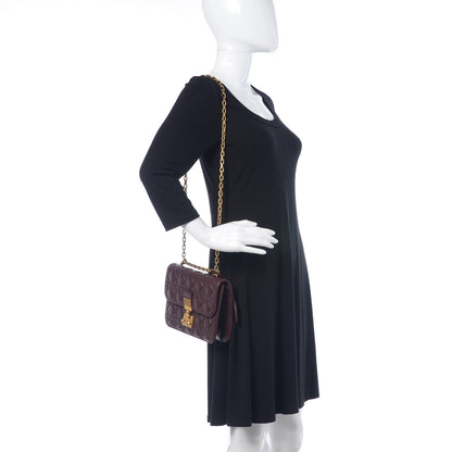 Christian Dior Lambskin Cannage Large Dioraddict Flap Bag Burgundy 2 of 15