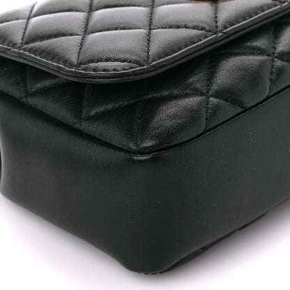 Versace Nappa Quilted Small Medusa Chain Crossbody Black 9 of 10