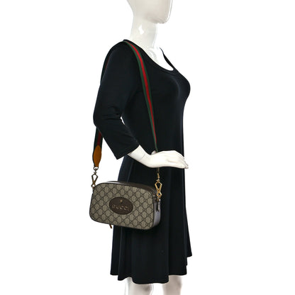 Gucci GG Supreme Monogram Web Neo Vintage Shoulder Bag Beige New Acero Crop 2 of 11