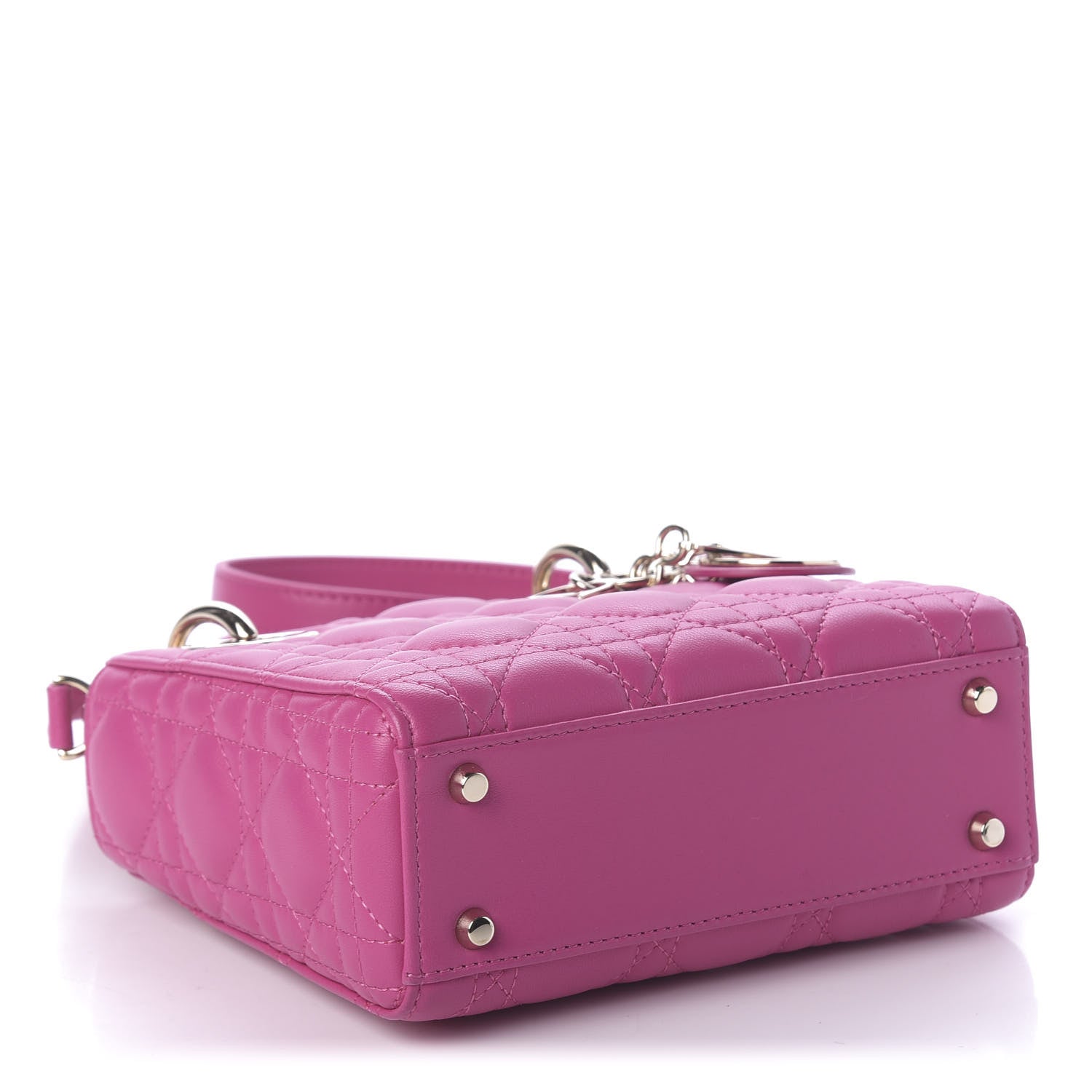 Christian Dior Lambskin Cannage Mini Lady Dior Sorbet 4 of 9