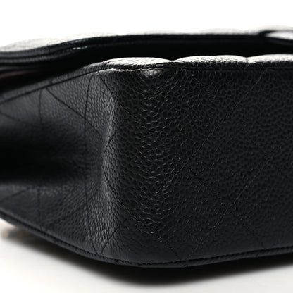 Chanel Caviar Quilted Medium Double Flap Black 9 of 10