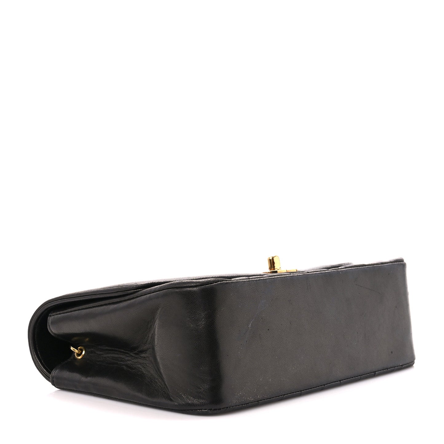 Lambskin Quilted Small Single Flap Black