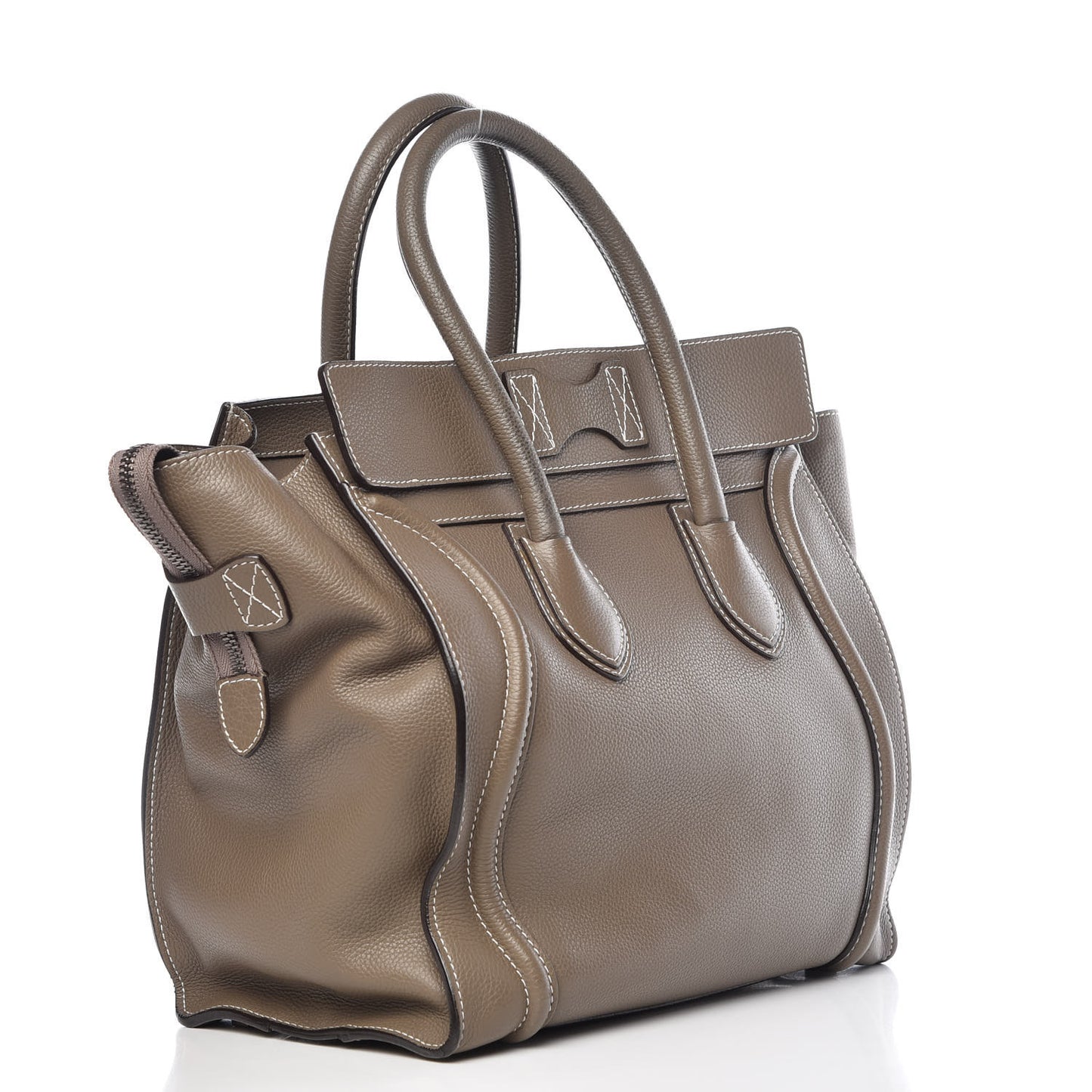 Drummed Calfskin Mini Luggage Souris