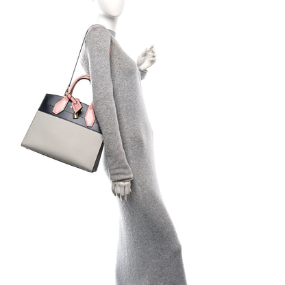 Louis Vuitton Calfskin City Steamer MM Gris Antartica Navy Rose Doux 2 of 12