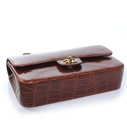 Chanel Alligator Medium Double Flap Brown 4 of 8