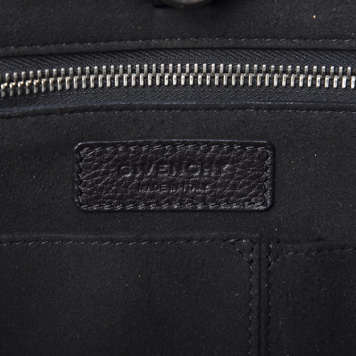 Grained Calfskin Medium Shark Lock Satchel Black