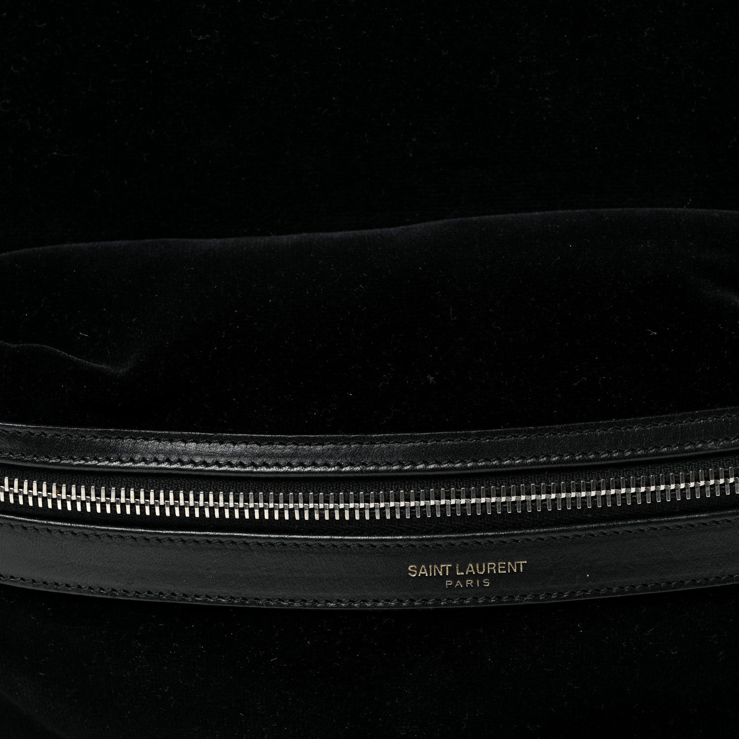 Saint Laurent Velvet City Backpack Black 9 of 15
