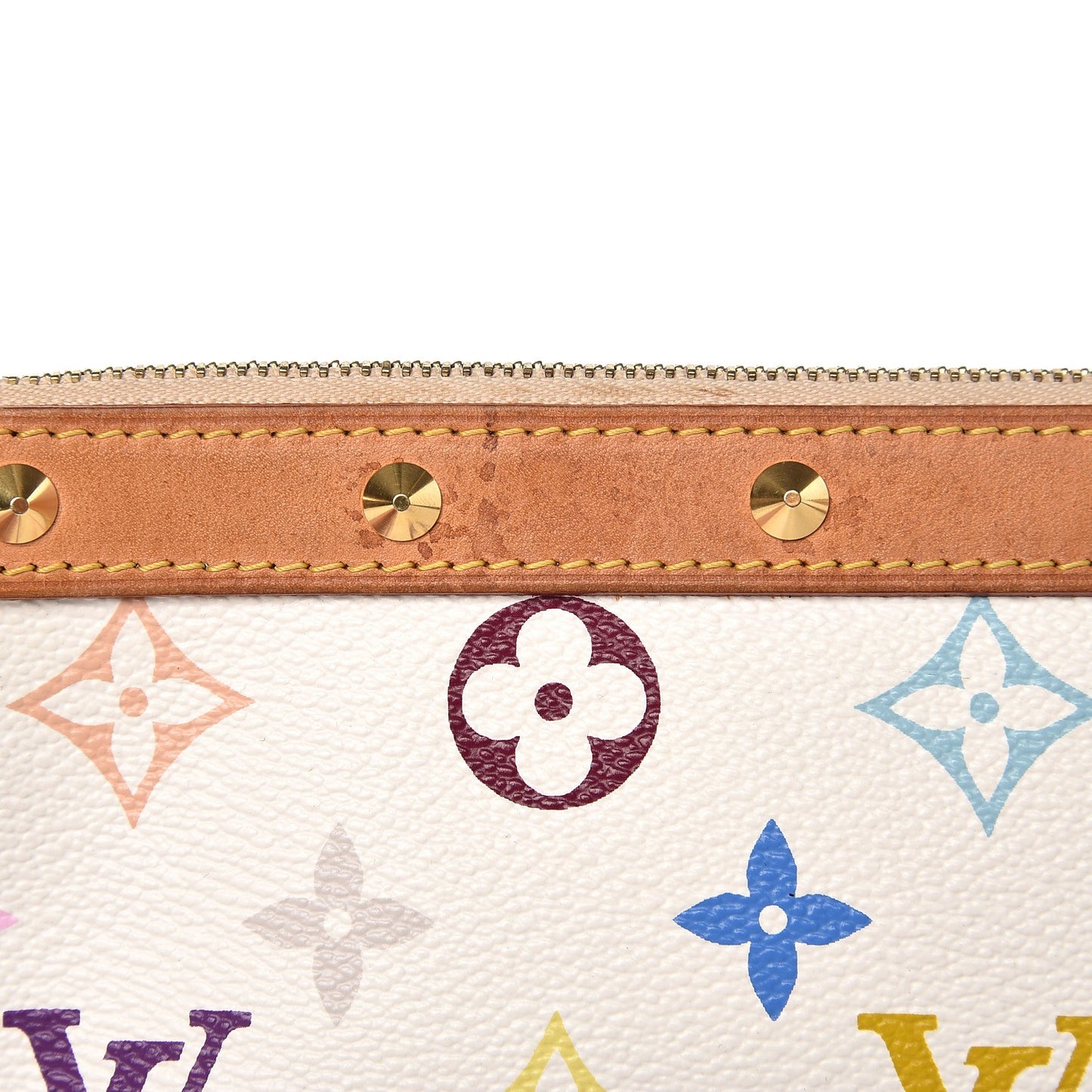 Monogram Multicolor Pochette Accessories White