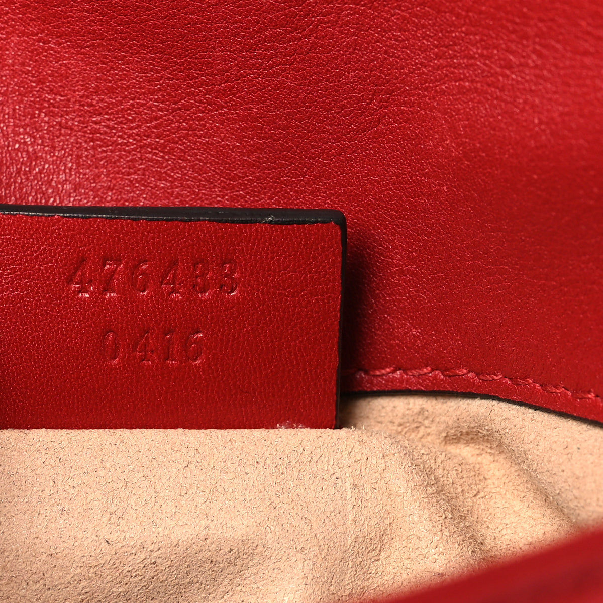 Gucci Calfskin Matelasse Super Mini GG Marmont Shoulder Bag Hibiscus Red 7 of 14