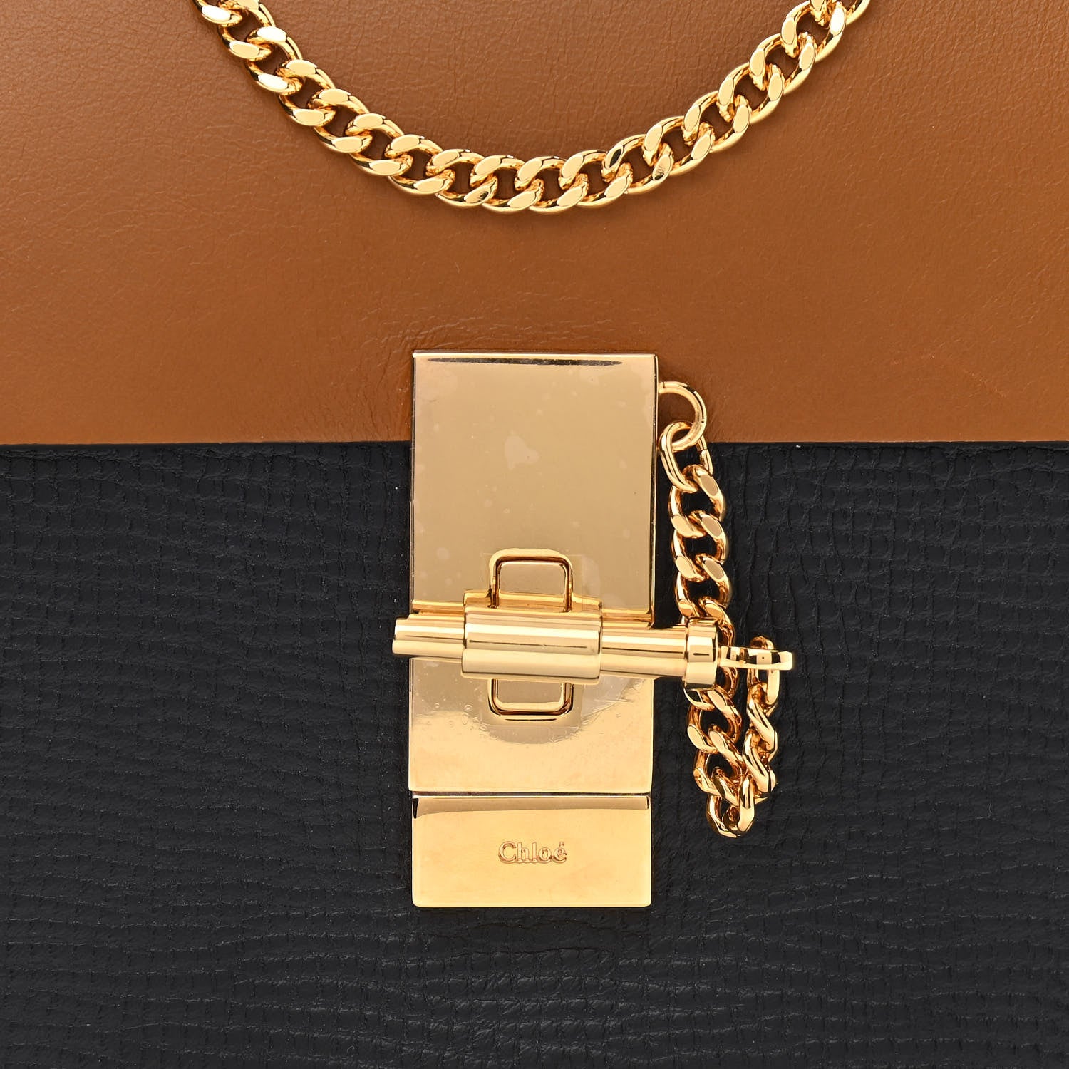 Chloe Grained Lambskin Drew Shoulder Bag Full Blue Mustard 7 of 9