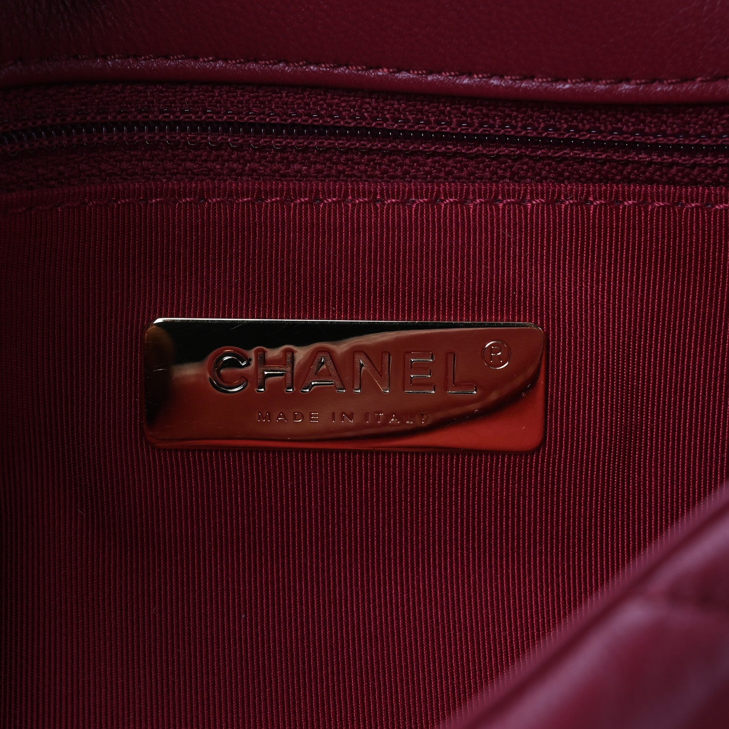 Chanel Goatskin Quilted Medium Chanel 19 Flap Red 7 of 12