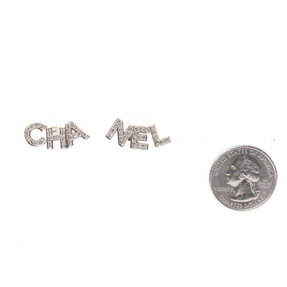 Chanel Crystal Pearl Signature Stud Earrings Gold 2 of 5