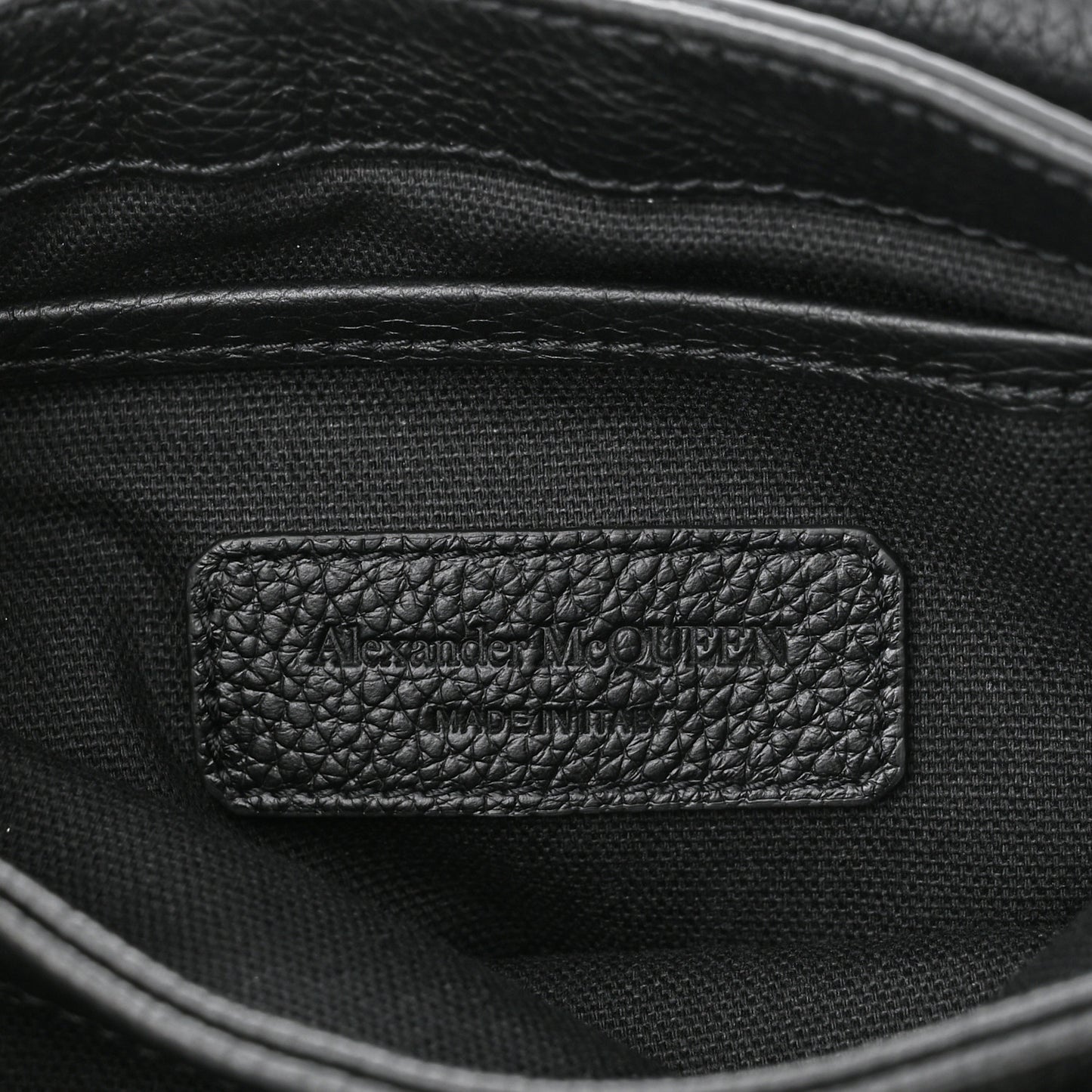 Calfskin Mini Twin Skull Chain Crossbody Black