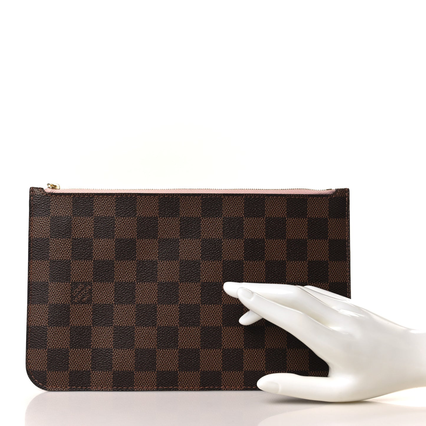 Damier Ebene Neverfull MM GM Pochette Rose Ballerine
