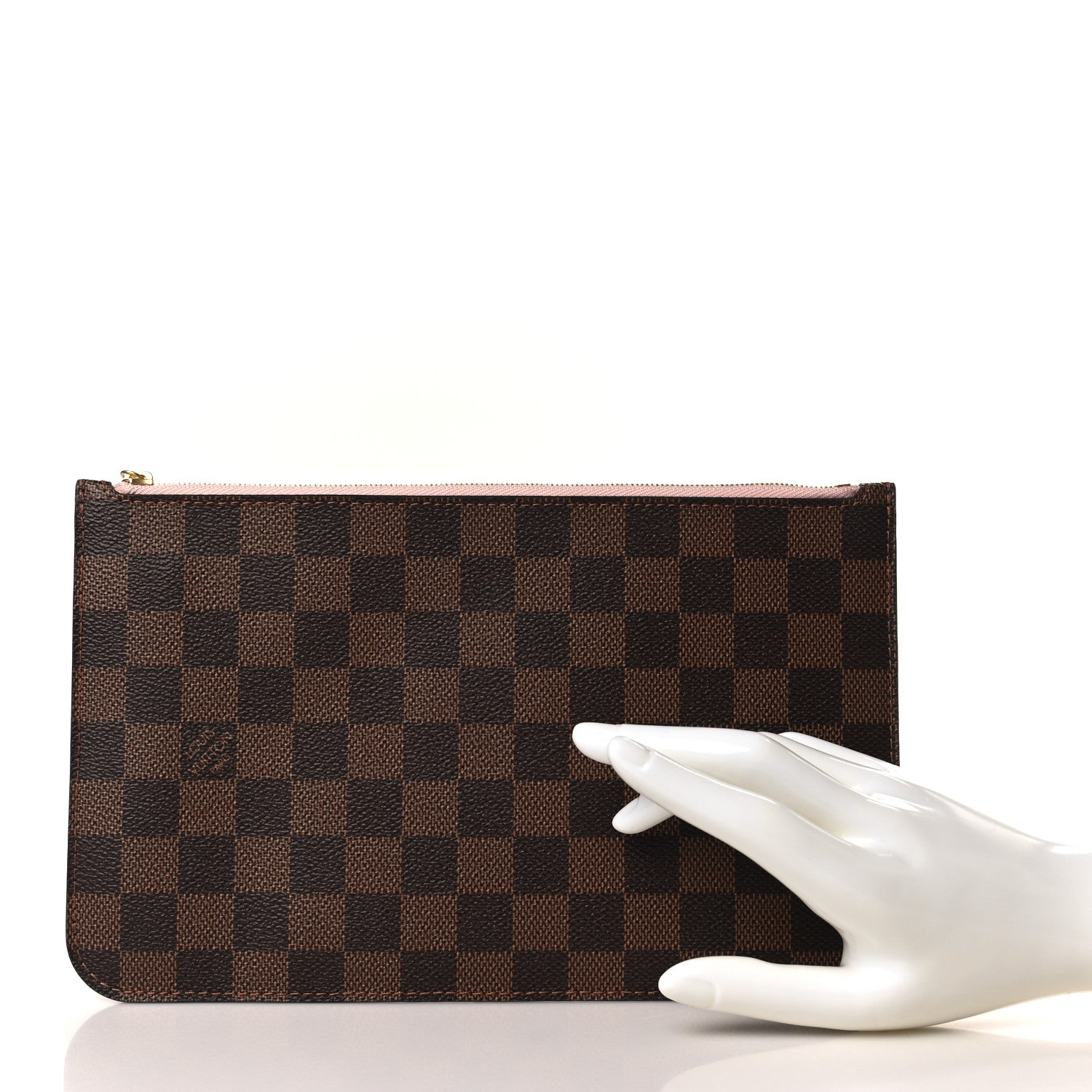 Louis Vuitton Damier Ebene Neverfull MM GM Pochette Rose Ballerine 3 of 7