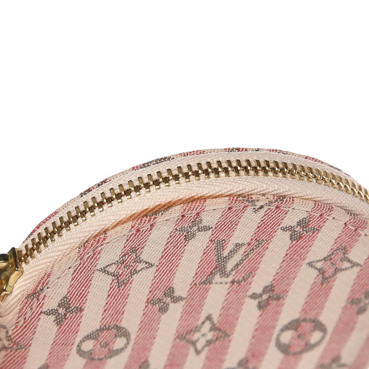 Louis Vuitton Mini Lin Croisette Round Coin Purse Rouge 8 of 8