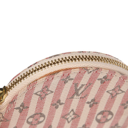 Louis Vuitton Mini Lin Croisette Round Coin Purse Rouge 8 of 8