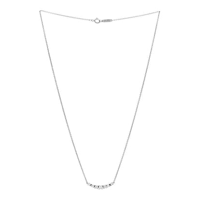 Tiffany Platinum Diamond .36ctw Graduated Pendant Necklace 3 of 6