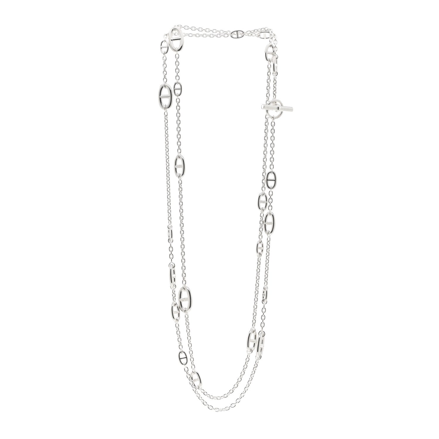 Hermes Sterling Silver Farandole Necklace 160 3 of 6