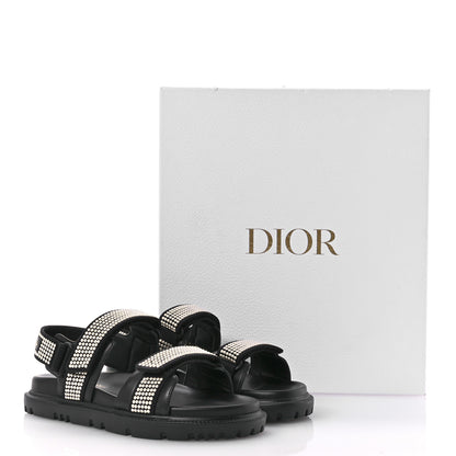Christian Dior Lambskin Pearl Dioract 10mm Sandals 35 Black 8 of 8
