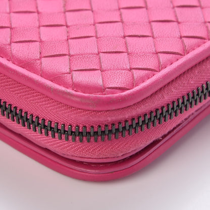 Bottega Veneta Nappa Intrecciato Zip Around Wallet Pink 12 of 13
