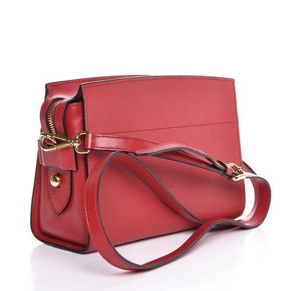 Prada Saffiano Soft Calfskin Bandoliera Bag Fuoco 3 of 7