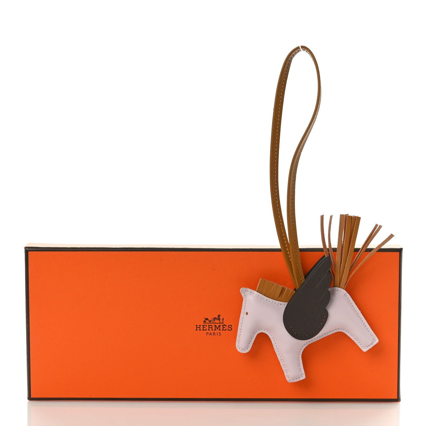 Milo Lambskin Grigri Rodeo Pegase Horse Bag Charm PM Mauve Pale Sesame Ebene