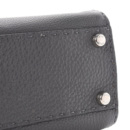 Fendi Cuoio Romano Selleria Bi-Color Medium Peekaboo Iconic Satchel Asfalto Latte 22 of 22