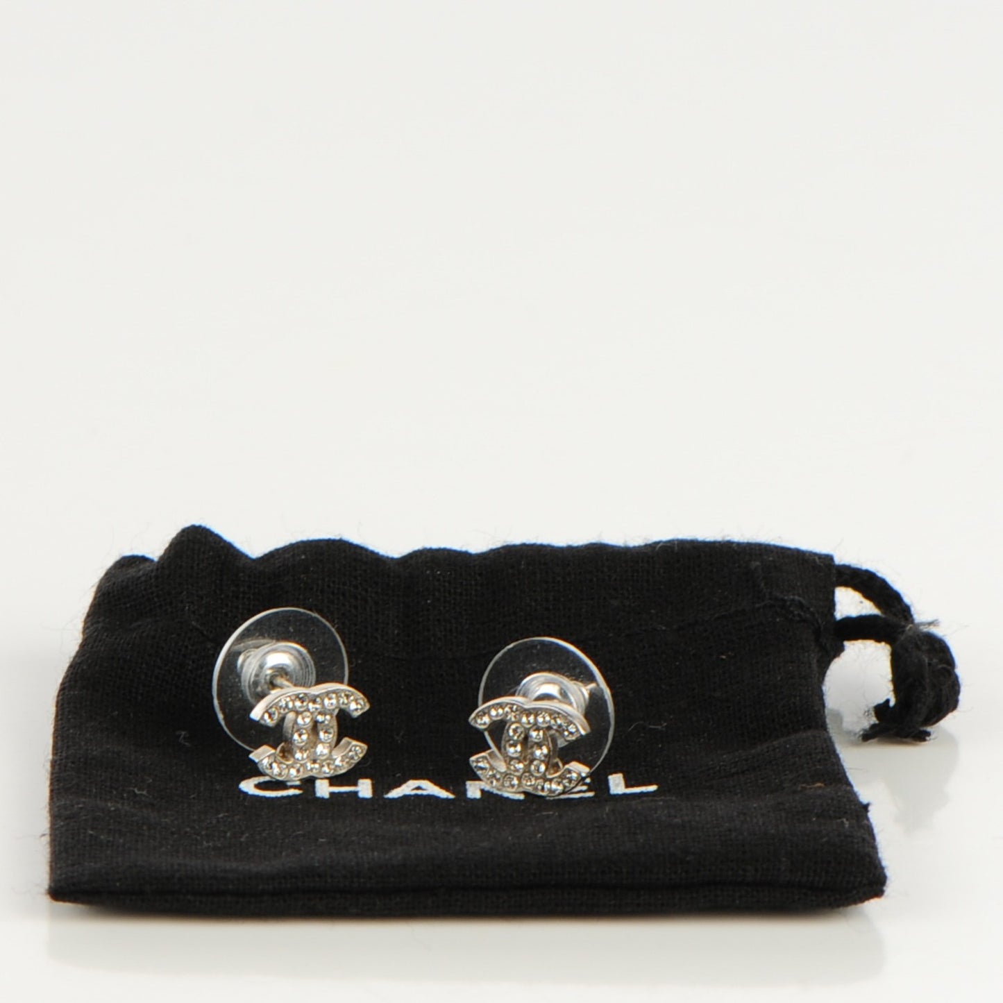 Crystal Timeless CC Earrings Silver