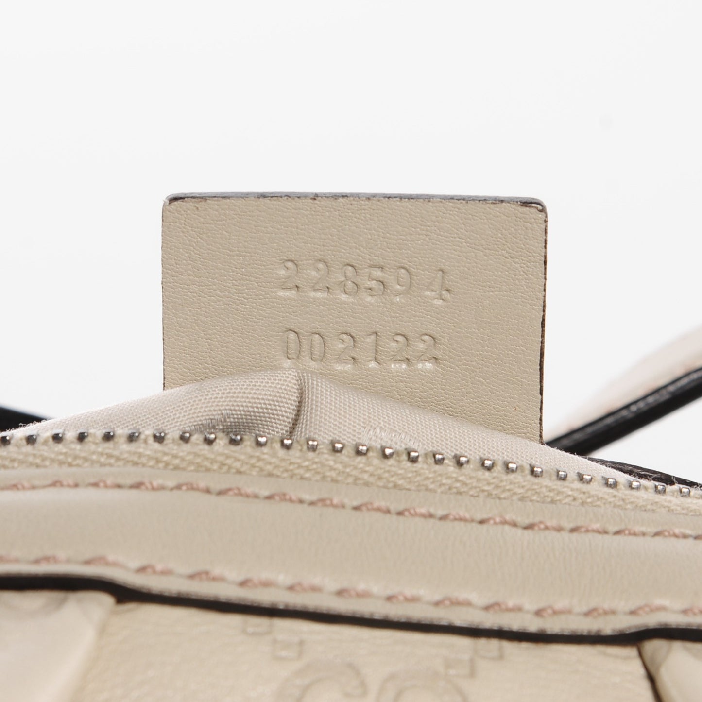 Guccissima Icon Bit Medium Boston Off White