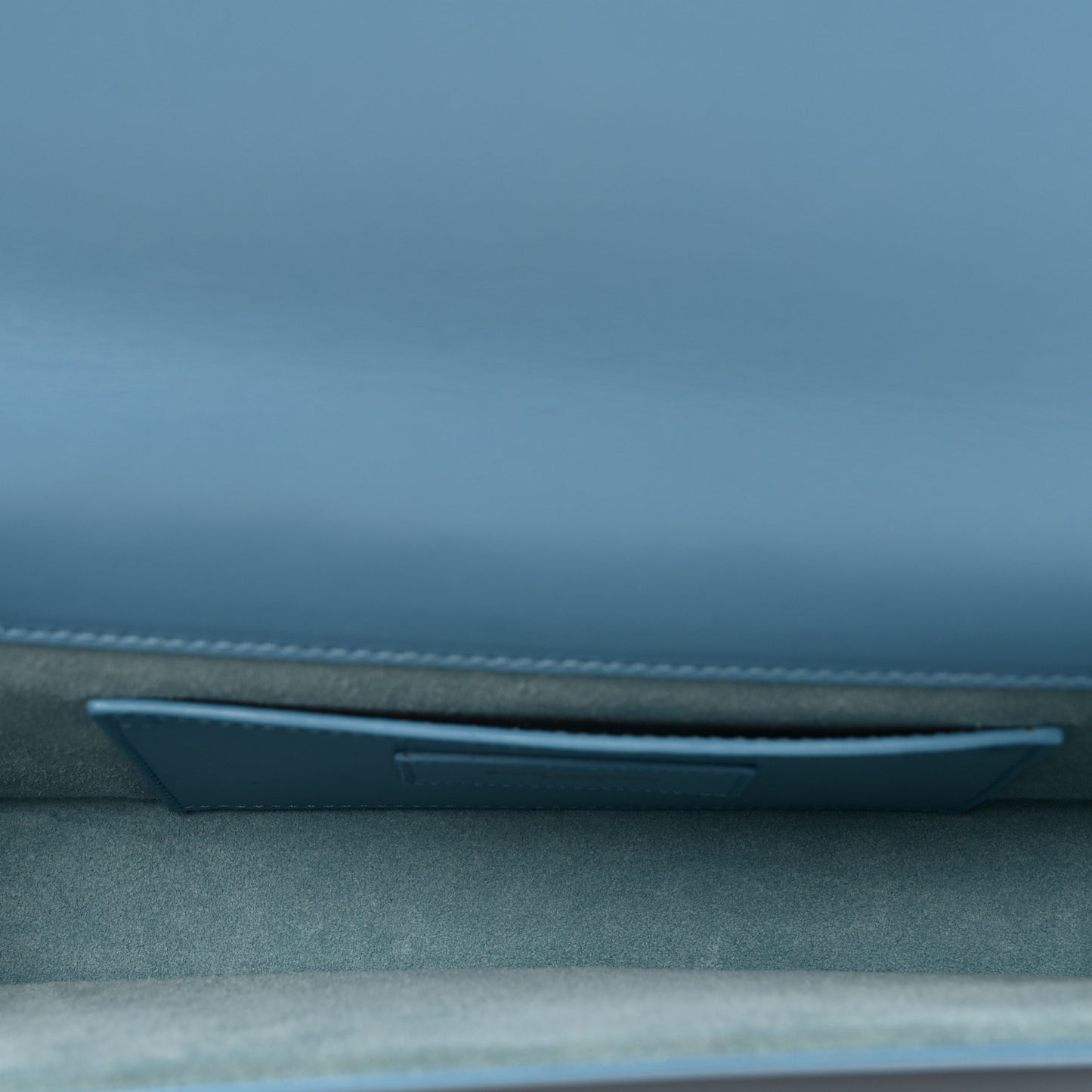 Smooth Calfskin Classic Monogram Cassandre Clutch Blue Glacier