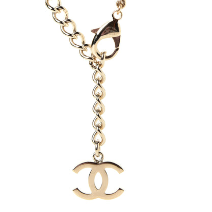 Chanel Pearl Lambskin CC Vintage Allure Necklace Gold 3 of 4