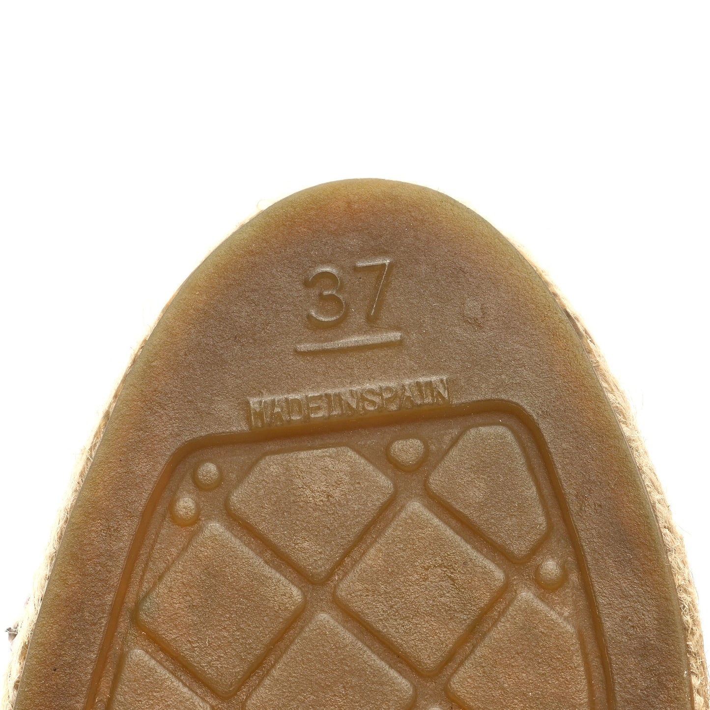 Mesh Grosgrain CC Espadrilles Mule 37 Pink