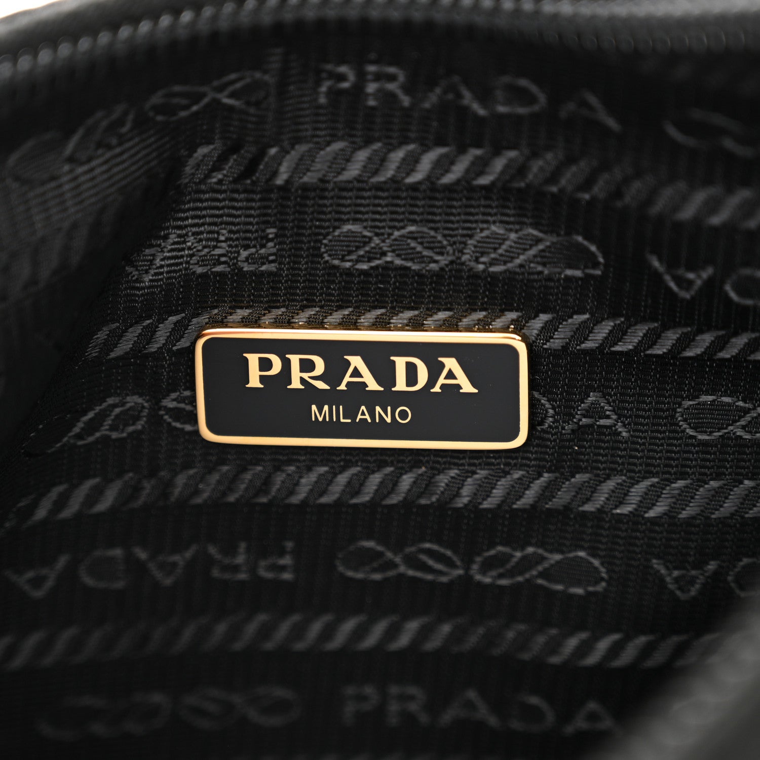Prada Tessuto Nylon Stitched Shoulder Bag Black 6 of 11