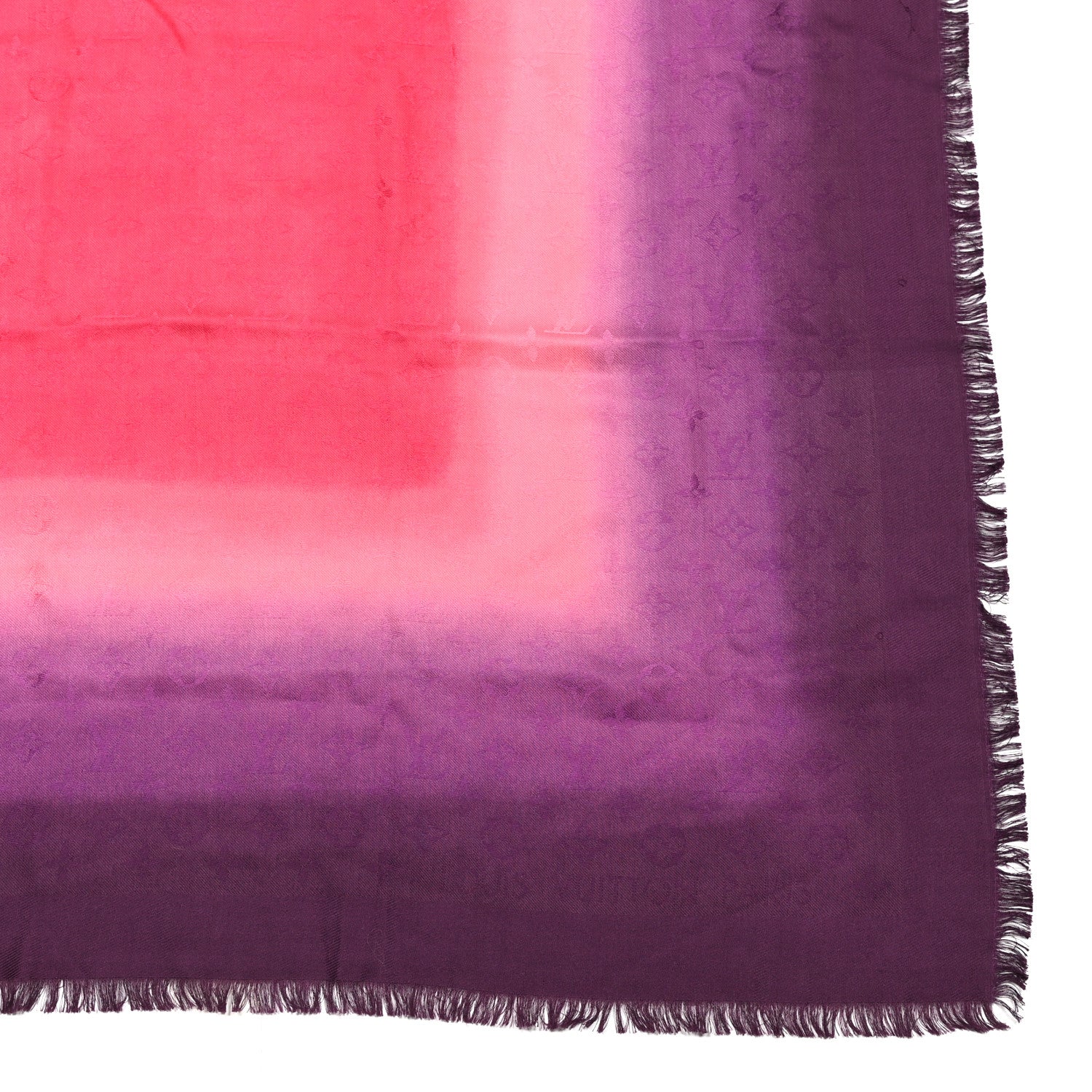 Louis Vuitton Silk Blurrygram Shawl Purple Pink 2 of 7