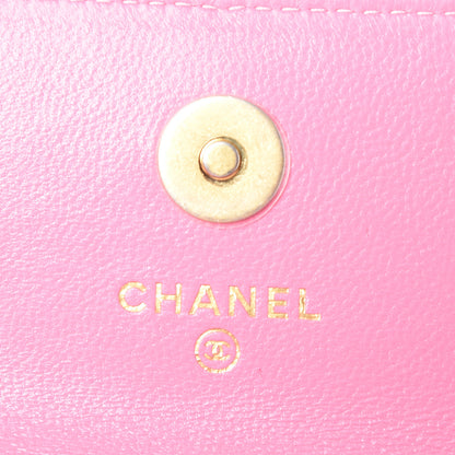 Chanel Lambskin Quilted Pearl Crush Clutch With Chain Pink 7 of 12