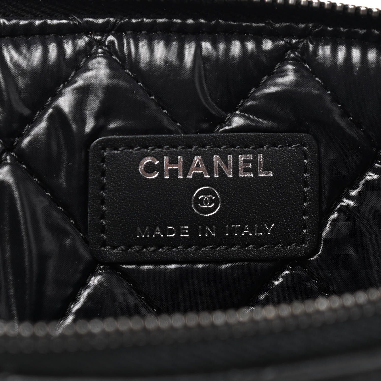 Chanel Aged Calfskin Quilted Medium Lucky Charms Cosmetic Case Black 6 of 8