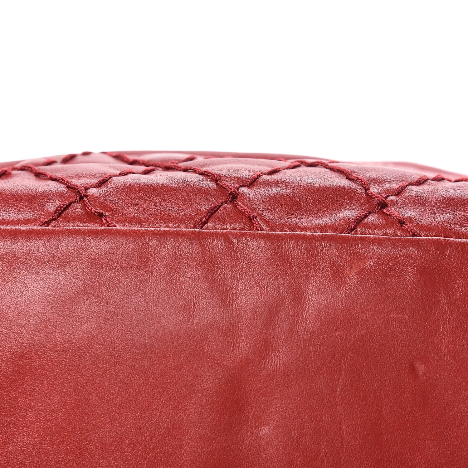Chanel Calfskin Drawstring CC Bucket Bag Red 15 of 15