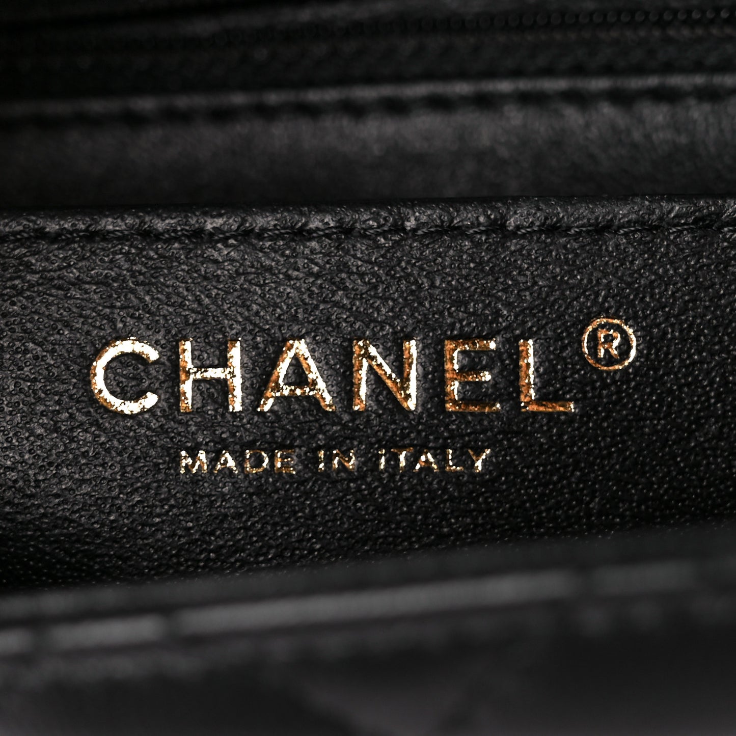 Lambskin Quilted Mini Square Flap Black
