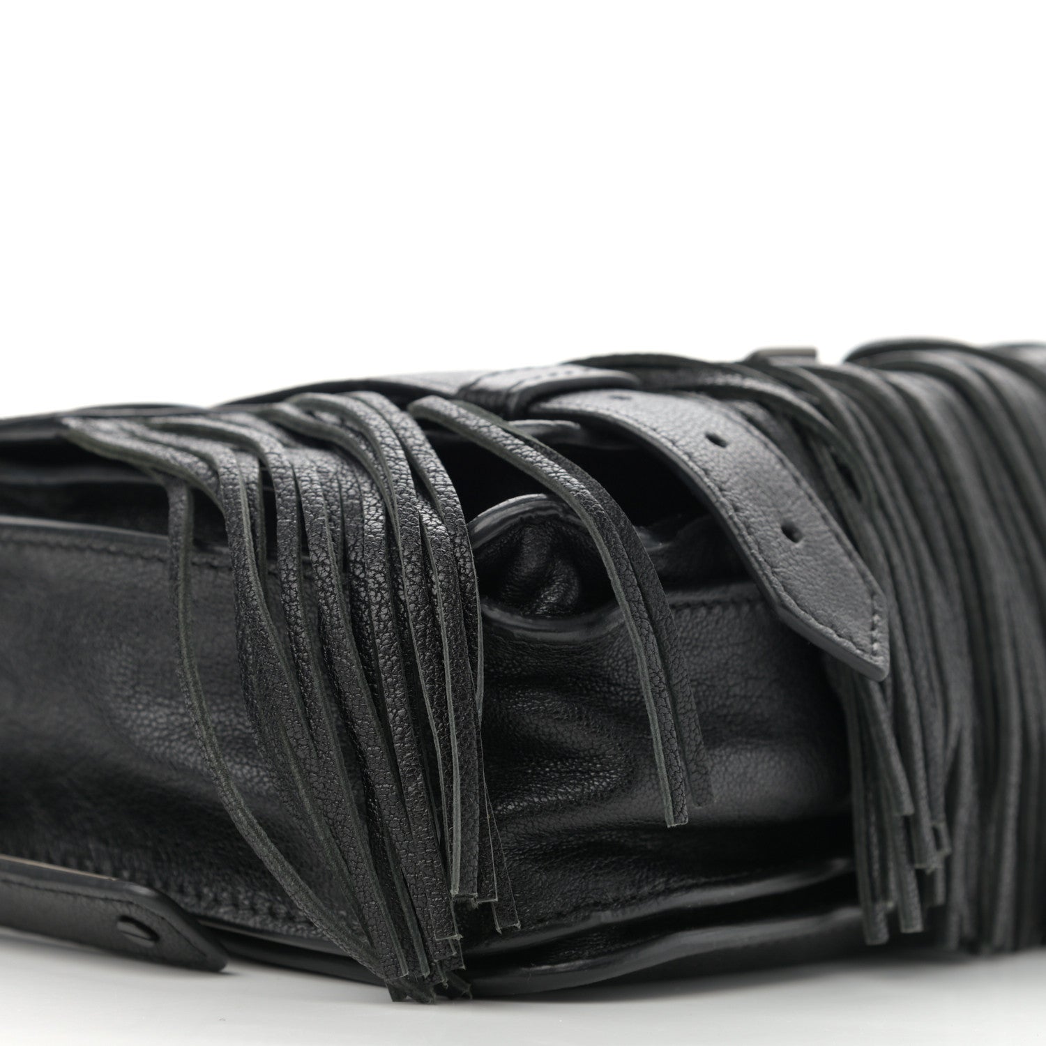 Proenza Schouler Lambskin Fringe PS1 Crossbody Pouch Black 5 of 10