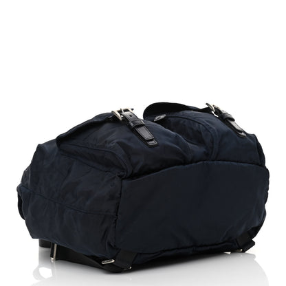 Prada Tessuto Nylon Saffiano Medium Backpack Blue 3 of 11