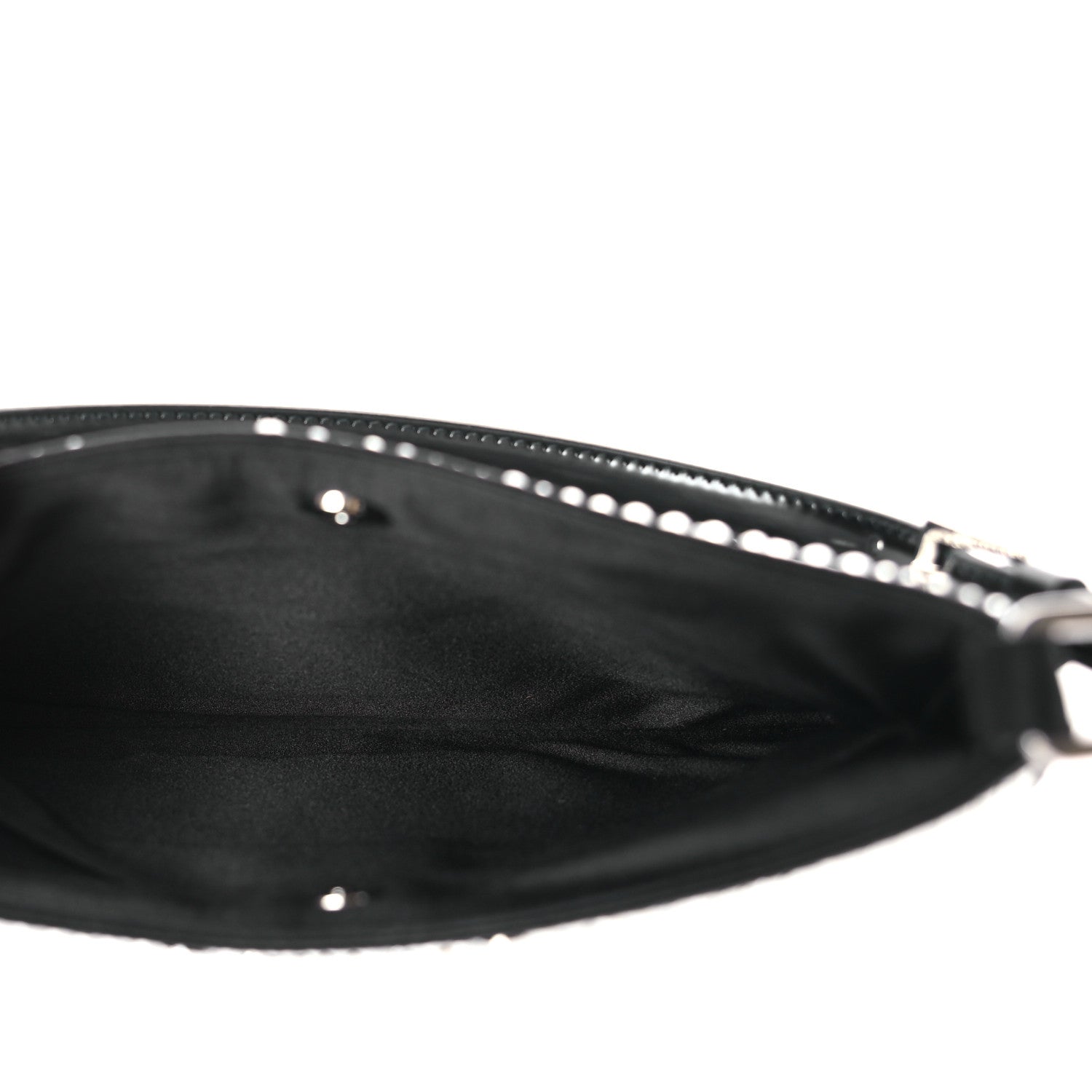 Prada Satin Crystal Cleo Adjustable Strap Shoulder Bag Metal 5 of 8