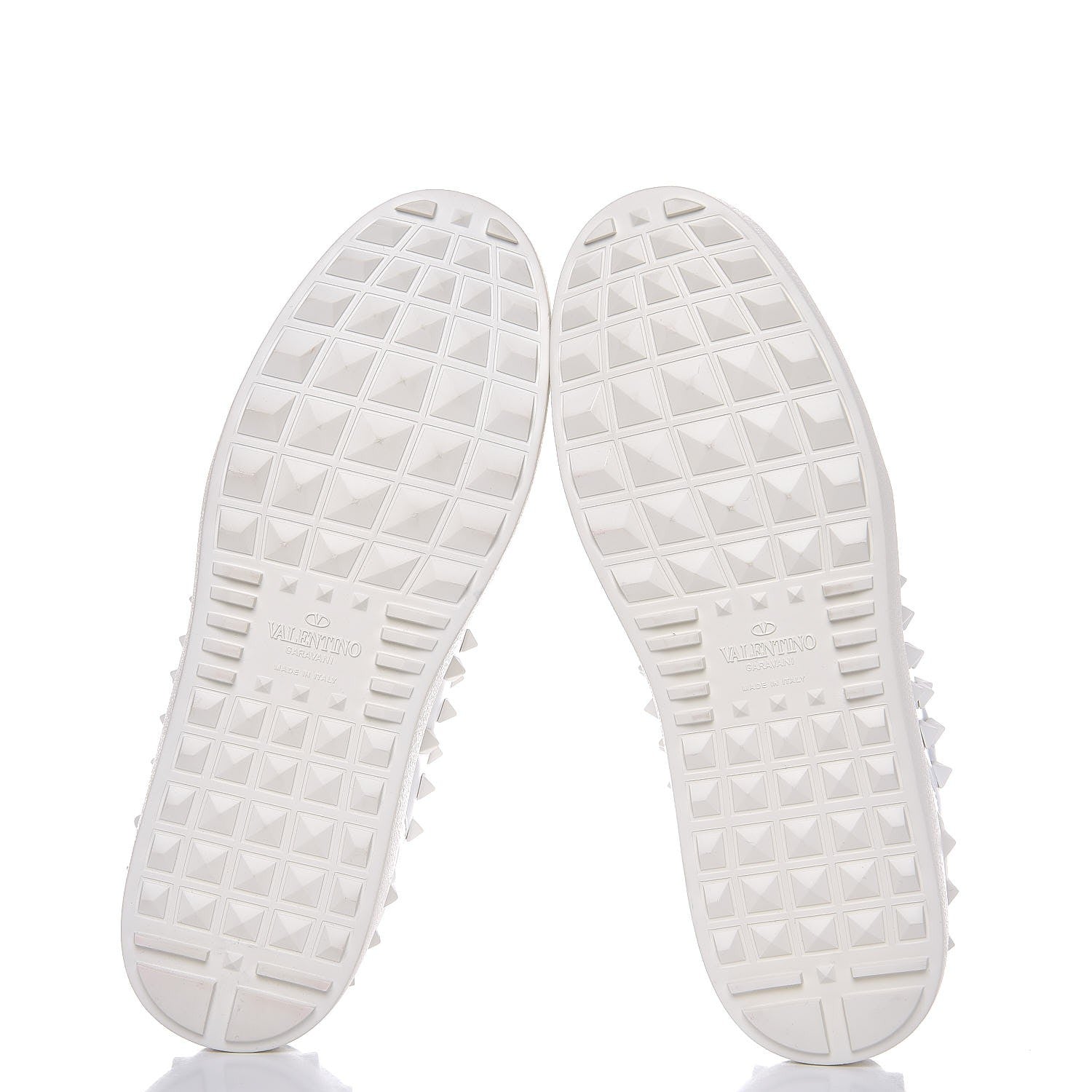 Valentino Garavani Calfskin Rockstud Sneakers 38 White 5 of 11