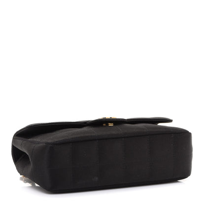 Chanel Satin Chocolate Bar Quilted Rectangular Mini Flap Black 4 of 11